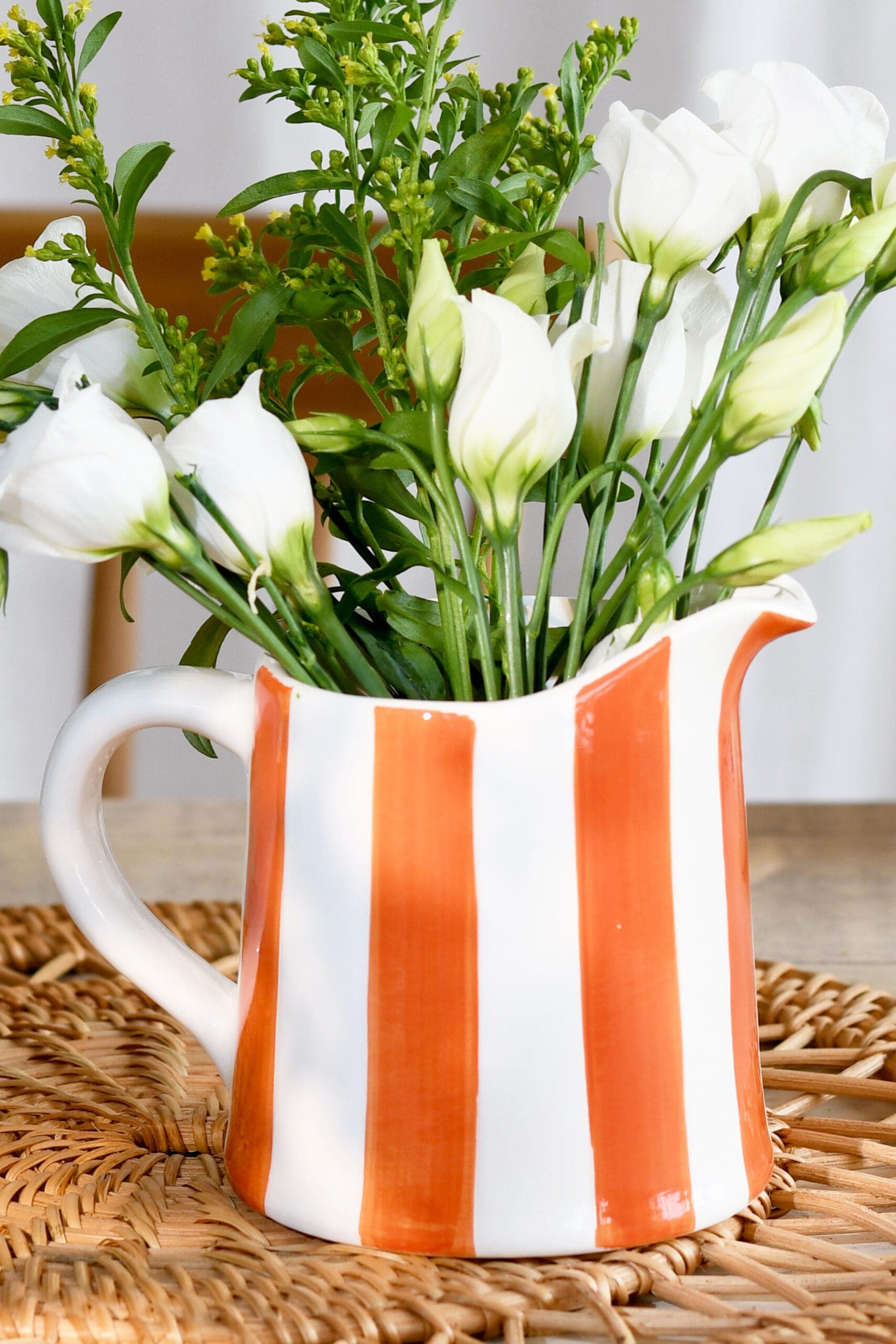 MAR_ Orange Stripe Ceramic Creamer Jug £7.49