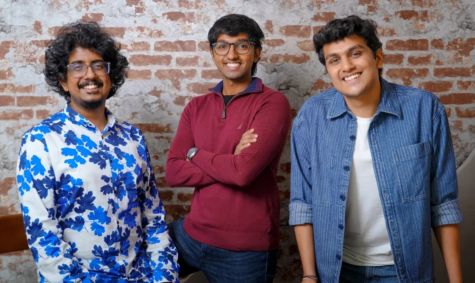From left, Clueso founders Prajwal Prakash, Akash Anand and Neel Balar