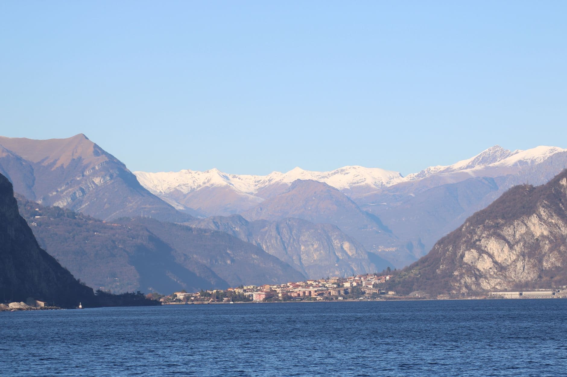 Lake Como and the Alps in Lombardy, Italy